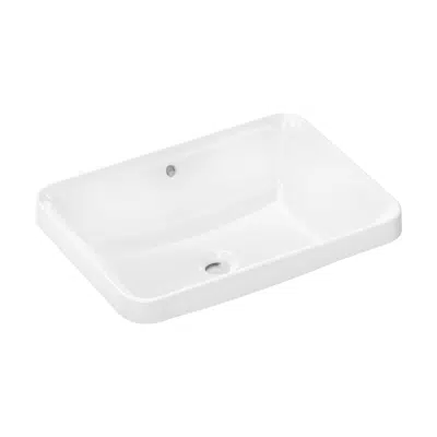 Xuniva Q Above counter basin 550/400 without tap hole with overflow 이미지