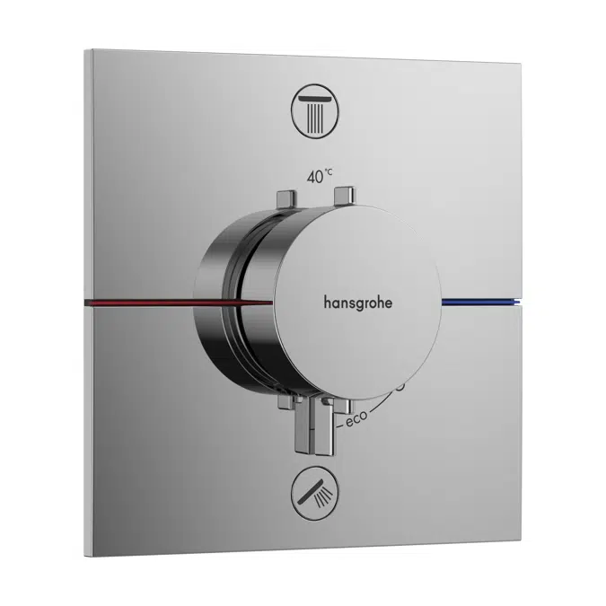 ShowerSelect Comfort E  Thermostat for concealed installation for 2 functions