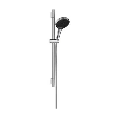 Image for Rainfinity Shower set 130 3jet with shower bar S Puro 65 cm, push slider and Designflex textile shower hose 160 cm
