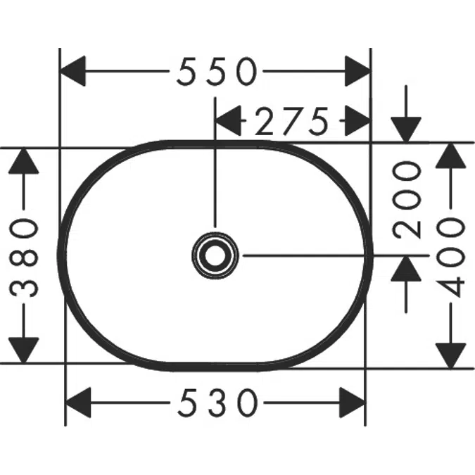OpenTide U Wash bowl 550/400 without overflow