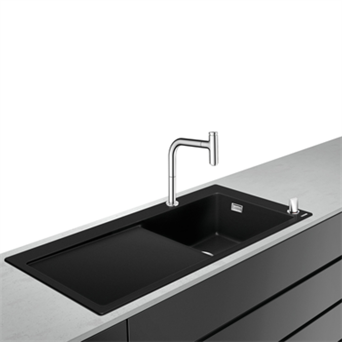 C51-F450-08 Sink combi 450 with drainboard