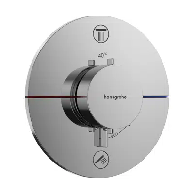 kuva kohteelle ShowerSelect Comfort S Thermostat for concealed installation for 2 functions