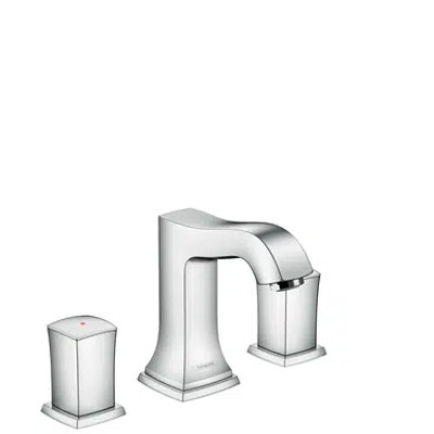 kép a termékről - Metropol Classic 3-hole basin mixer 110 with zero handles and pop-up waste set