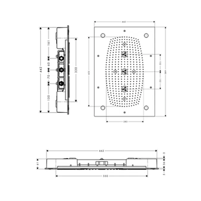 Raindance Rainmaker Overhead shower 680/460 3jet with lighting