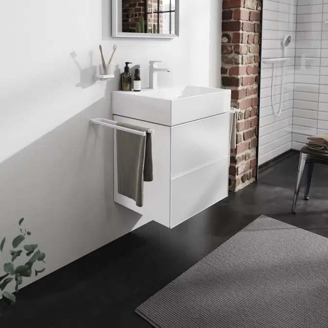 54175XXX Xevolos E Vanity unit Matt White 580/475 with 2 drawers for washbasin