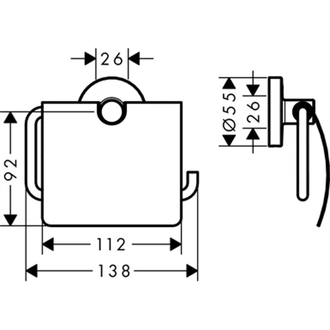 Logis Universal Roll holder with cover