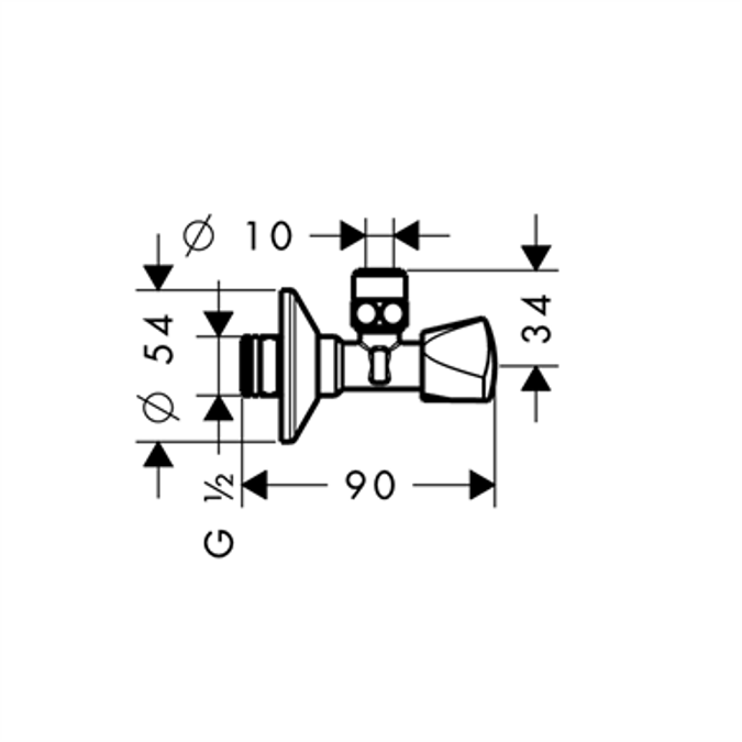 hansgrohe Angle valve E outlet G 3/8