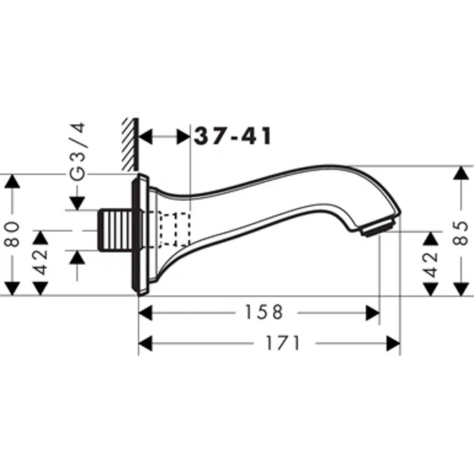 Metropol Classic Bath spout
