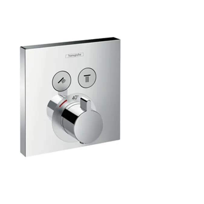 ShowerSelect Thermostat for concealed installation for 2 functions