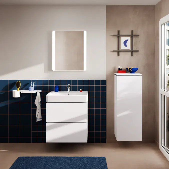 54256XXX Xilesa E Vanity unit 630/470 with 2 drawers for wash basin