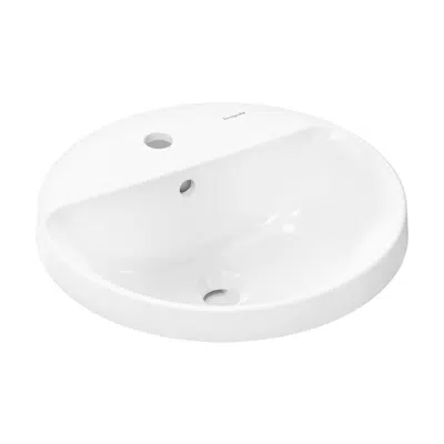 Xuniva S Above counter basin 450/450 with tap hole and overflow için görüntü