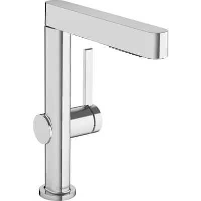Image pour Finoris Single lever basin mixer 230 with pull-out spray, 2jet and push-open waste set Nordics