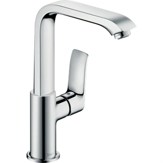 Metris Single lever basin mixer 230 with push-open waste set