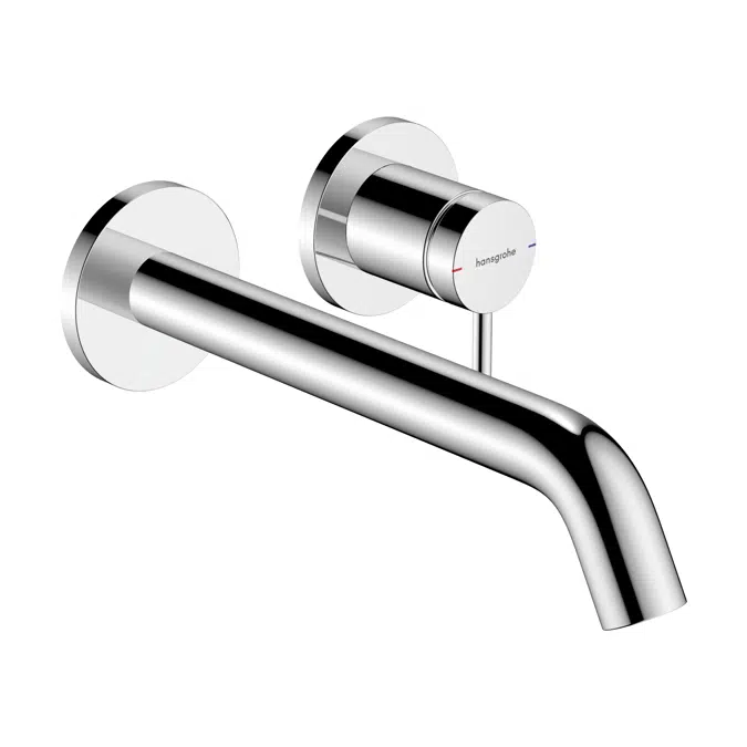 Tecturis S Single lever basin mixer for concealed installation wall-mounted with spout 22,5 cm