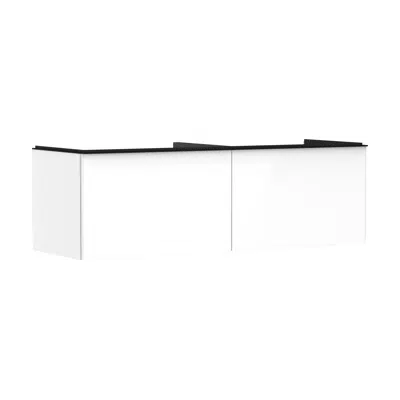 Image for Xelu Q Vanity unit High Gloss White 1560/550 with 2 drawers for consoles with countertop basin ground