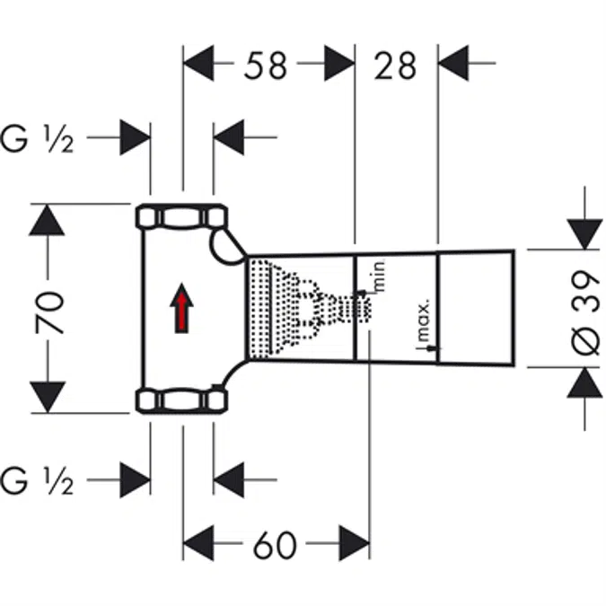 Basic set 40 l/min for shut-off valve for concealed installation ceramic