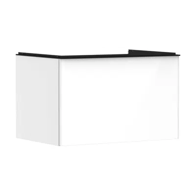 Image for Xelu Q Vanity unit High Gloss White 780/550 with 1 drawer for consoles with countertop basin ground