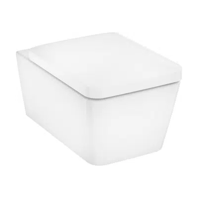 EluPura Q Wall hung WC Set 540 rimless with WC seat and cover with SoftClose and QuickRelease, HygieneEffect 이미지