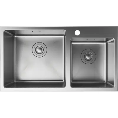 Image pour Built-in sink 410/290 1-hole incl. manual drain kit