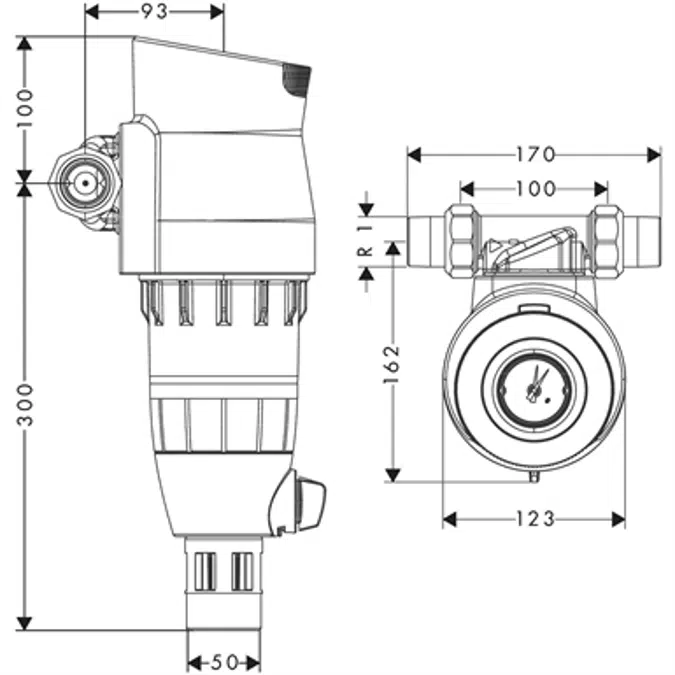 hansgrohe POE BWF 82-S25 backwash filter