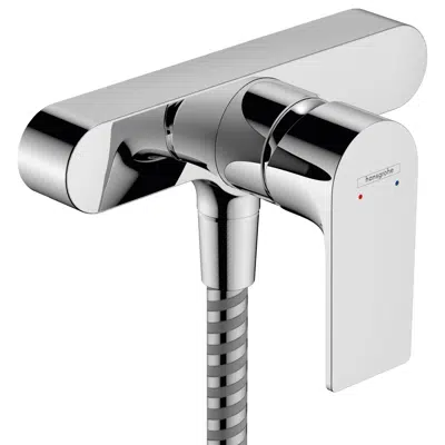 Rebris E Single lever shower mixer for exposed installation with centre distance 15.3 cm