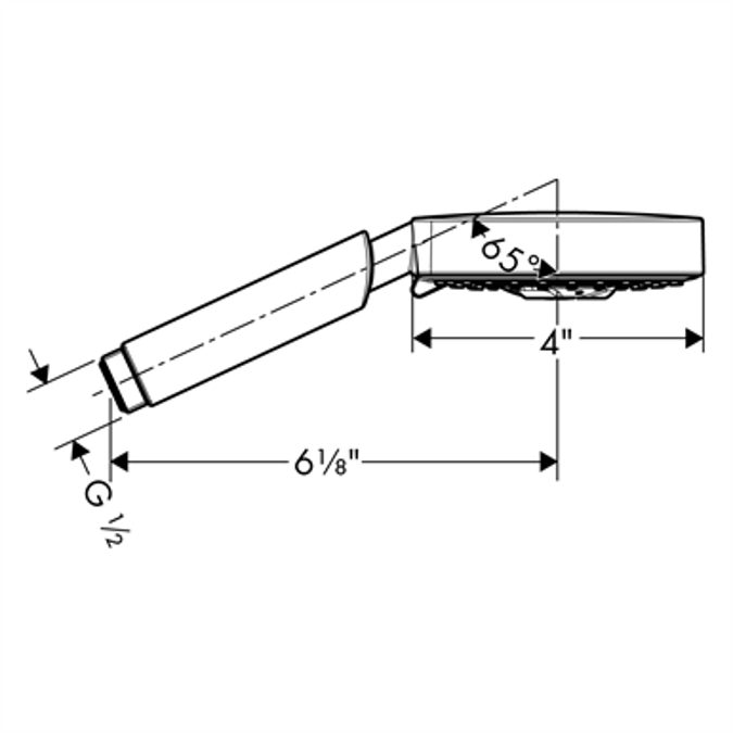 BIM objects - Free download! Raindance S Hand shower 100 3jet 2.5 GPM ...