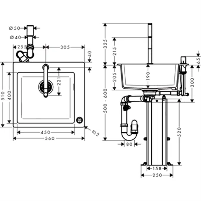 Sink combi 450