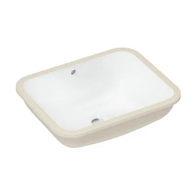 Xuniva Q Undercounter basin 450/350 without tap hole with overflow, SmartClean 이미지