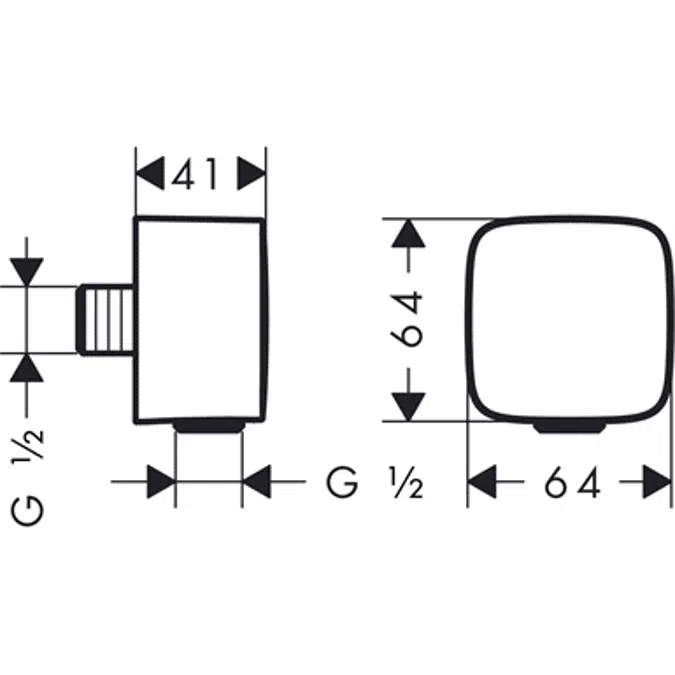 FixFit Wall outlet with non-return valve