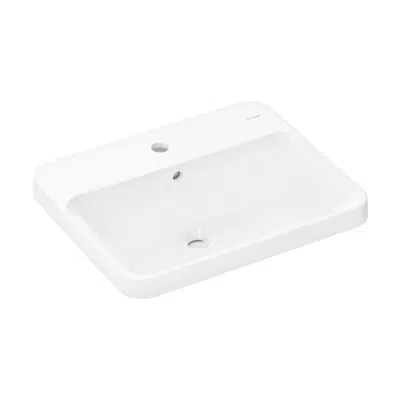 Xuniva Q Above counter basin 550/450 with tap hole and overflow, SmartClean图像