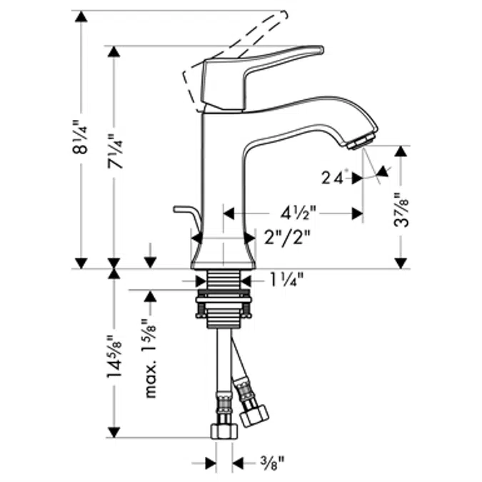 Metris Classic Single lever basin mixer 100 with pop-up waste set