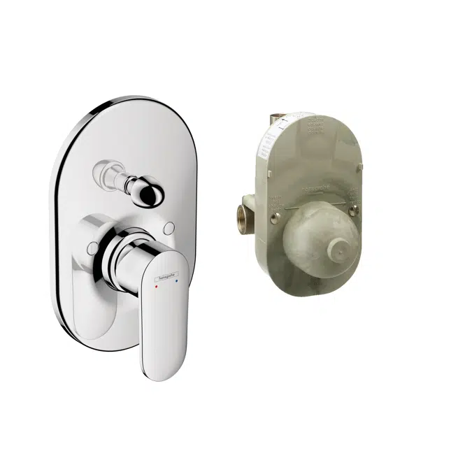 BIM objects - Free download! Vernis Blend Bath mixer set for concealed ...