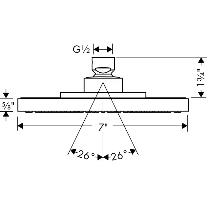 Raindance S Overhead shower 180 1jet Rain 2.5 GPM