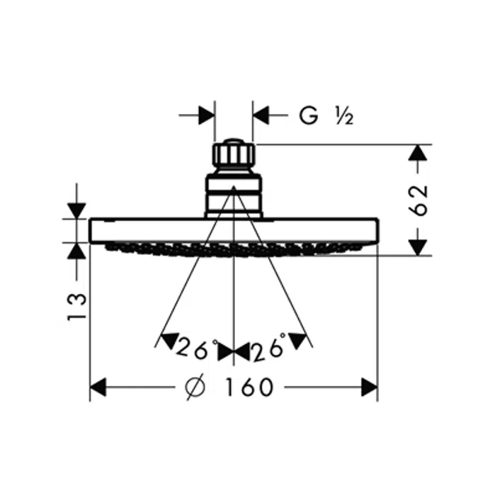 Croma Overhead shower 160 1jet