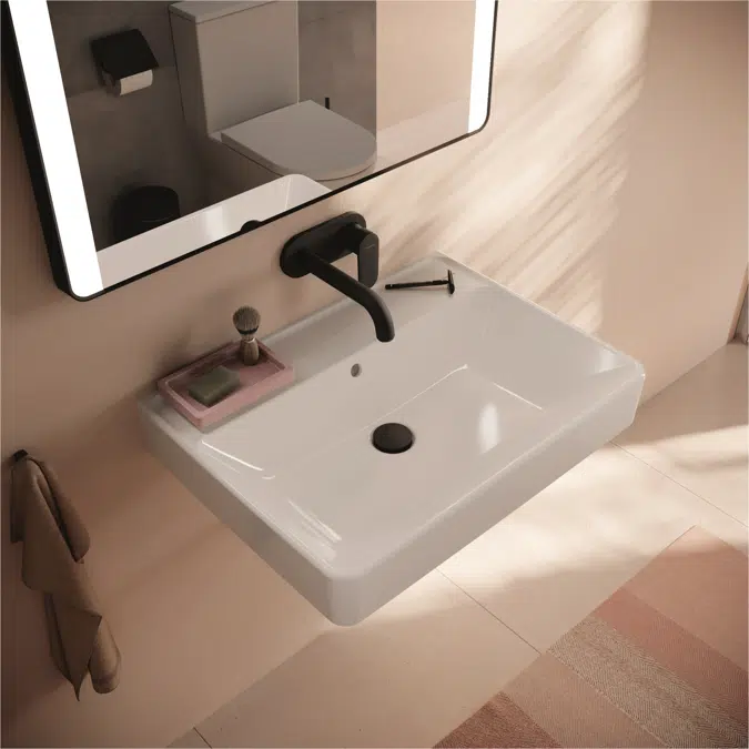60245XXX Xanuia Q Wash basin 650/480 without tap hole with overflow