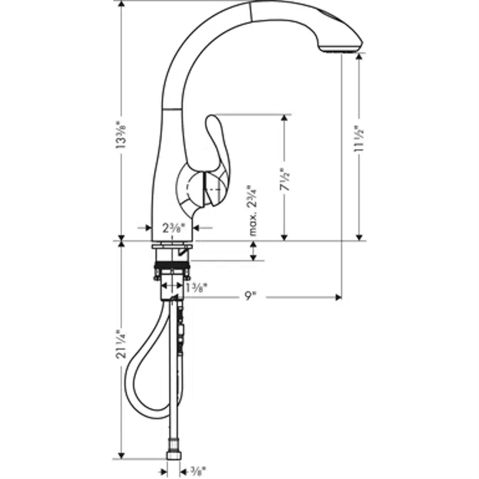Allegro E Single lever kitchen mixer 290 with pull-out spray 06461000