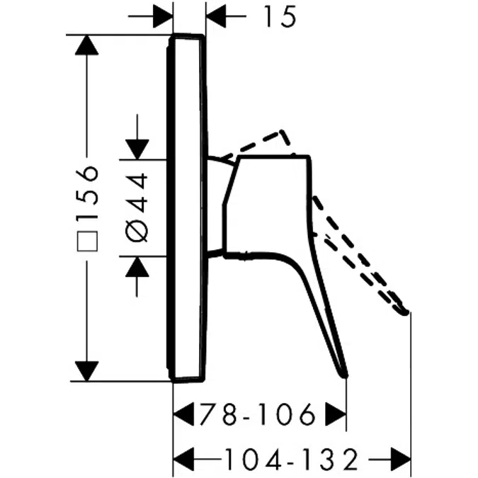 BIM objects - Free download! 75615XXX Vivenis Single lever shower mixer ...