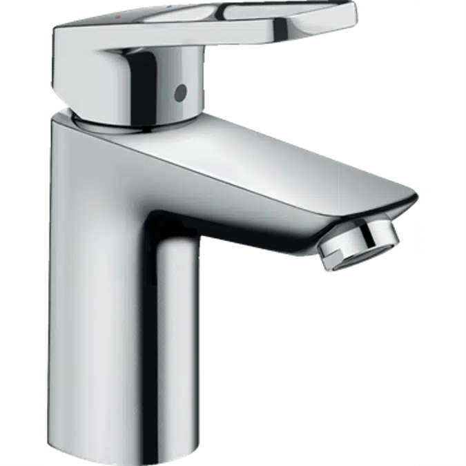 Logis Loop Single lever basin mixer 100 with pop-up waste set