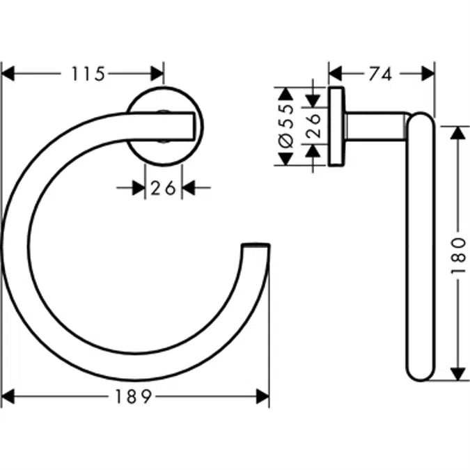 Logis Universal Towel ring