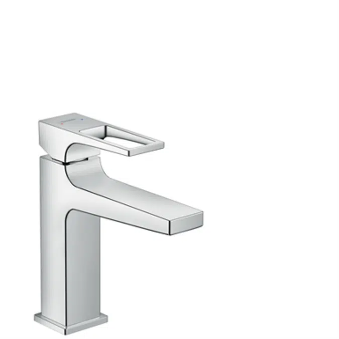 Metropol Single lever basin mixer 110 with loop handle and push-open waste set