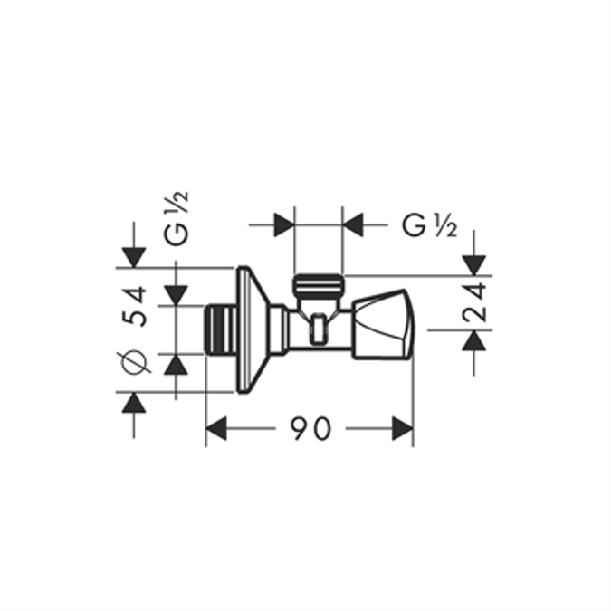 hansgrohe angle valves: Angle valve E outlet G 3/8, Item No. 13902000