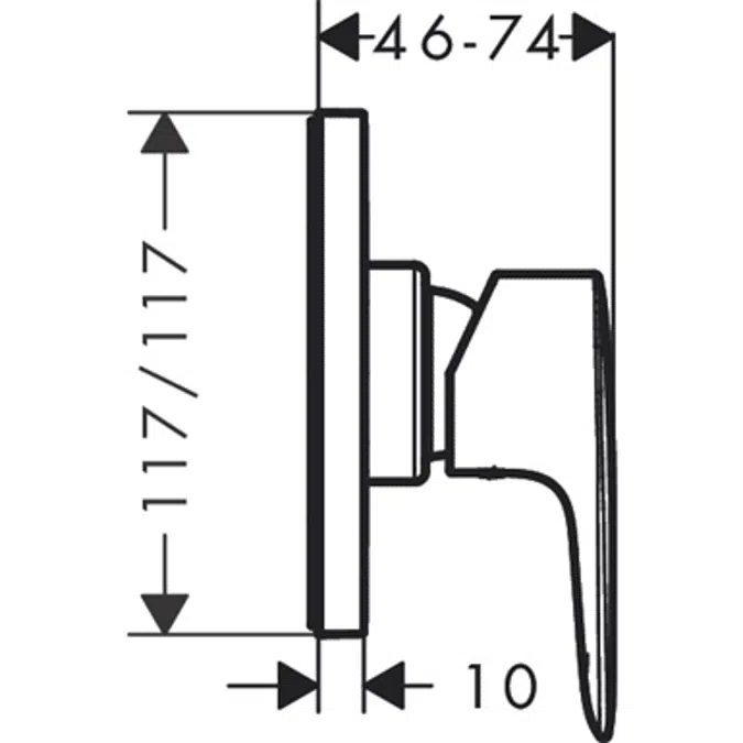 BIM objects - Free download! MySport Single lever shower mixer for ...