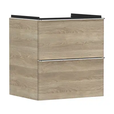 Image for Xelu Q Vanity unit Natural Oak 580/475 with 2 drawers for washbasin