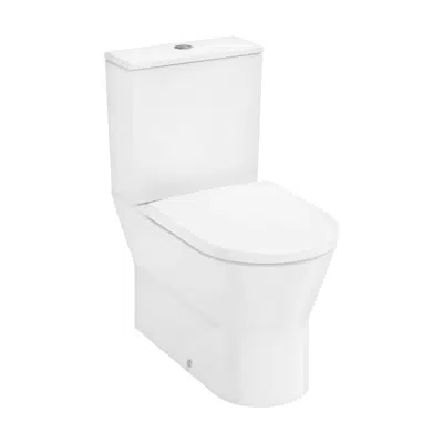 Image for 60205XXX EluPura Original S Floorstanding WC Set close coupled 640 with vertical/horizontal outlet rimless AquaChannel Flush with tank and WC seat and cover