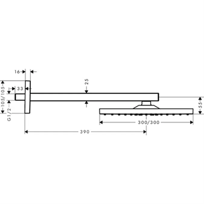 Raindance E Overhead shower 300 1jet with shower arm
