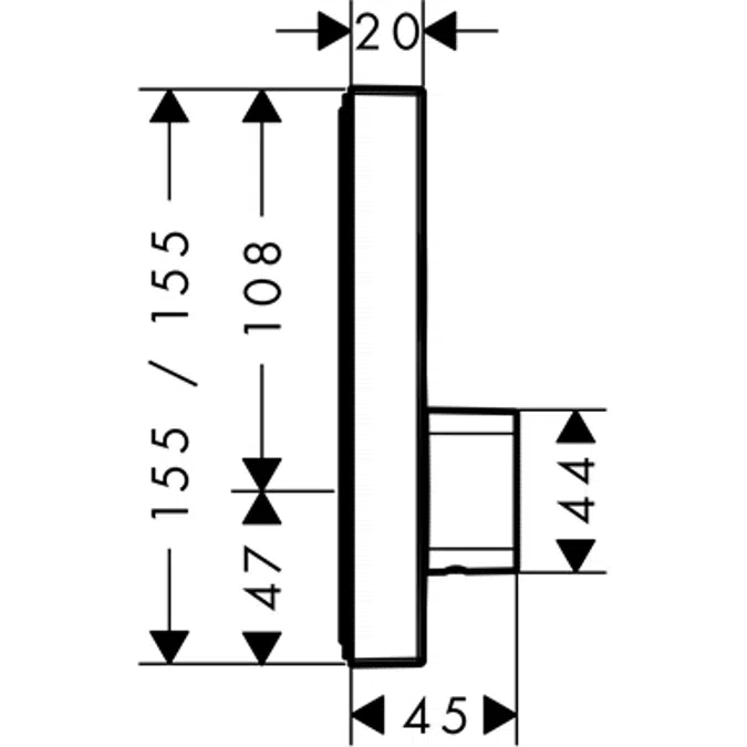 ShowerSelect Mixer for concealed installation for 2 functions