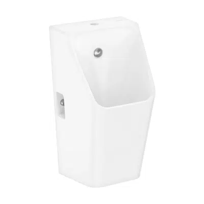 imagen para 62011XXX EluPura Original Q Urinal 600/300 with top water supply and bottom/rear outlet rimless, HygieneEffect