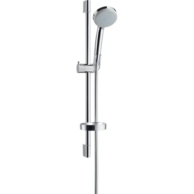 Croma 100 Shower set Vario Green with shower bar 65 cm and soap dish