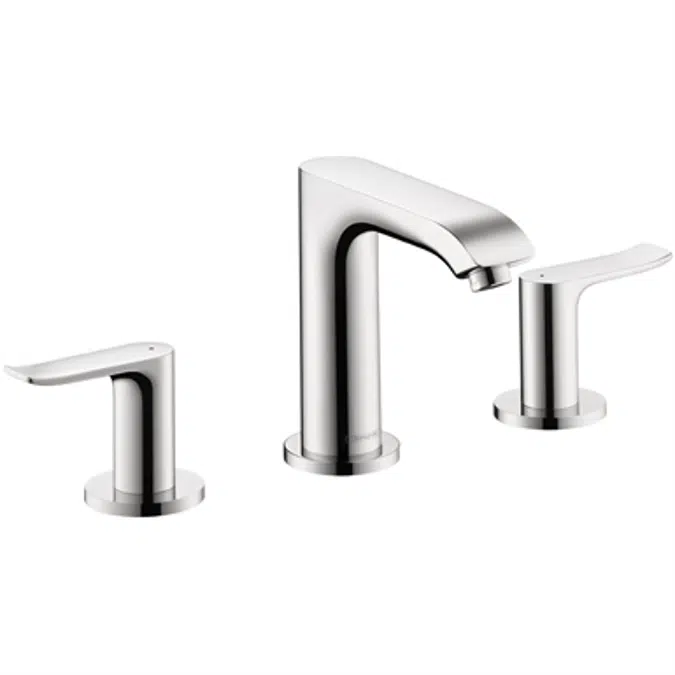 Metris 3-hole basin mixer 100 with pop-up waste set