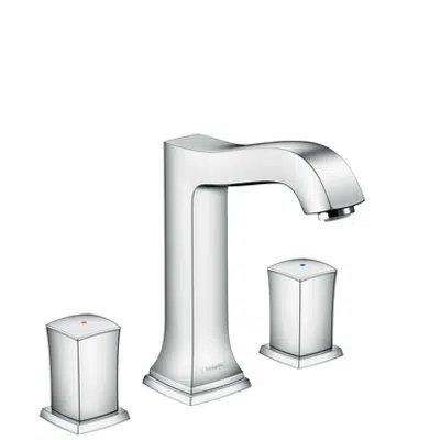 kép a termékről - Metropol Classic 3-hole basin mixer 160 with zero handles and pop-up waste set